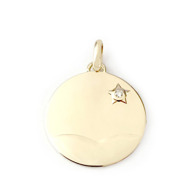 Pendentif d'occasion or 750 jaune diamant - vue 1