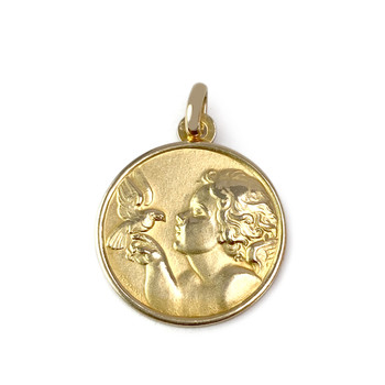 Médaille ange d'occasion or 750 jaune