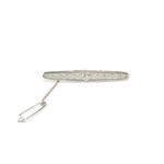 Broche d'occasion or 750 blanc diamants - vue 1