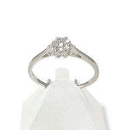 Bague d'occasion or 750 blanc diamants