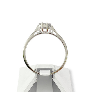 Bague d'occasion or 750 blanc diamants