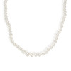 Collier en chute d'occasion or 750 blanc perles du japon 50 cm - vue V1