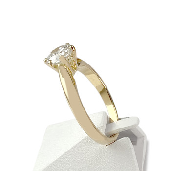 Solitaire second hand gold 750 yellow diamond