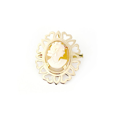 Broche d'occasion or 750 jaune camée - vue 1