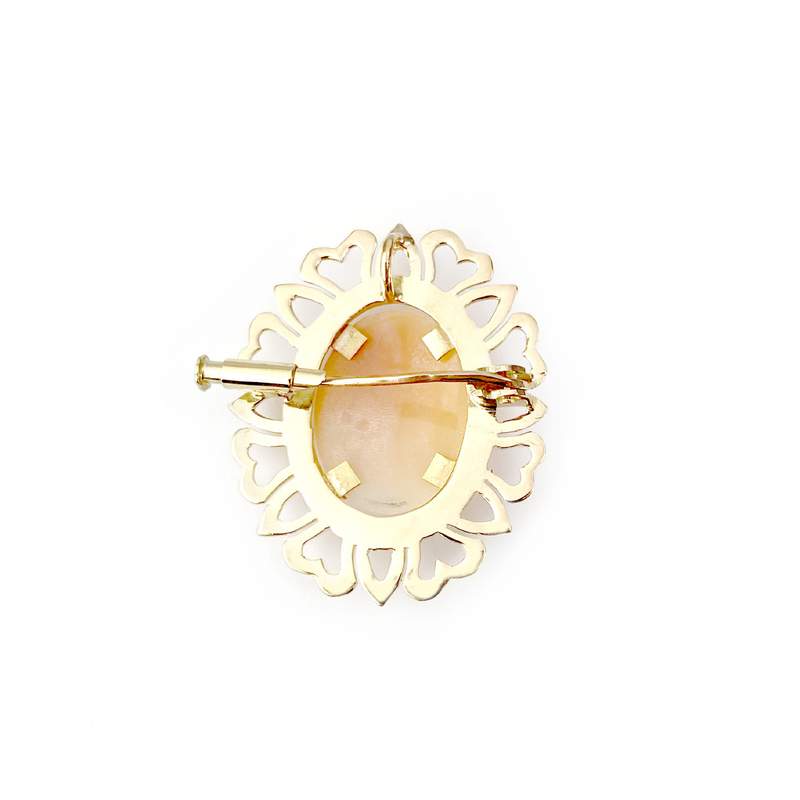 Broche d'occasion or 750 jaune camée - vue 2