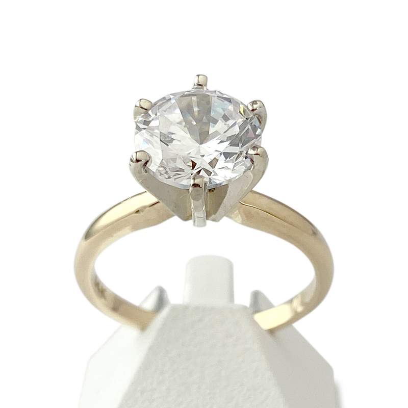 Bague d'occasion 2 ors 585 zirconia - vue 1