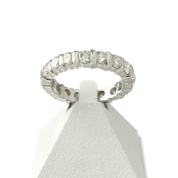 Bague d'occasion or 750 blanc diamants