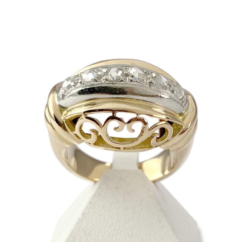 Bague d'occasion 2 ors 750 diamants - vue 1