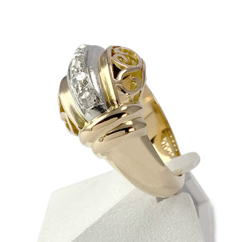 Second hand ring 2 gold 750 diamonds