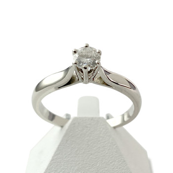 Solitaire tweedehands goud 585 witte diamant