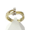 Bague d'occasion or 750 jaune diamants - vue V1