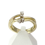 Bague d'occasion or 750 jaune diamants - vue 1