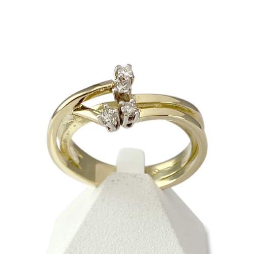 Bague d'occasion or 750 jaune diamants