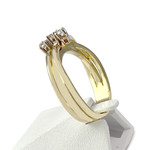 Bague d'occasion or 750 jaune diamants - vue 2