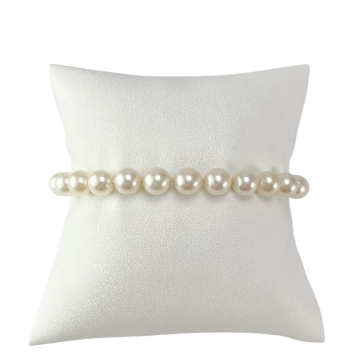Bracelet d'occasion or 750 blanc perles de culture du japon 18 cm