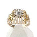 Solitaire d'occasion or 750 2 tons diamant - vue 1