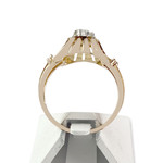 Solitaire d'occasion or 750 2 tons diamant - vue 3