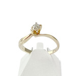 Solitaire d'occasion or 750 jaune diamant - vue 1