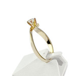 Solitaire d'occasion or 750 jaune diamant - vue 2