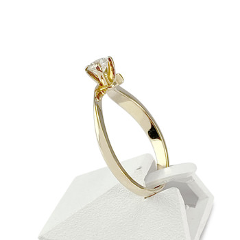 Solitaire d'occasion or 750 jaune diamant