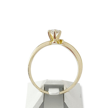 Solitaire d'occasion or 750 jaune diamant