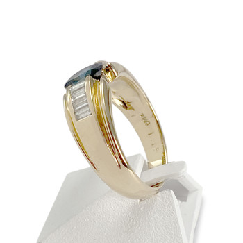 Bague d'occasion or 750 jaune diamants saphir