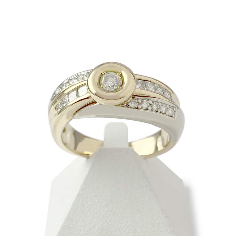 Bague d'occasion 2 ors 750 diamants - vue 1