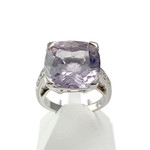 Bague d'occasion or 750 blanc diamants améthyste MAUBOUSSIN - vue 1