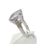 Bague d'occasion or 750 blanc diamants améthyste MAUBOUSSIN - vue 2