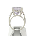 Bague d'occasion or 750 blanc diamants améthyste MAUBOUSSIN - vue 3