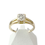 Bague d'occasion 2 ors 750 diamant - vue 1