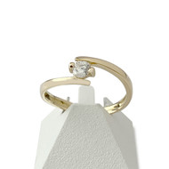 Solitaire d'occasion or 750 jaune zirconia