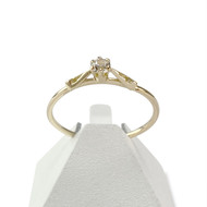 Solitaire d'occasion or 750 jaune zirconia