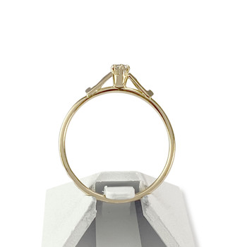 Solitaire d'occasion or 750 jaune zirconia