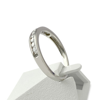 Bague d'occasion or 750 blanc diamants