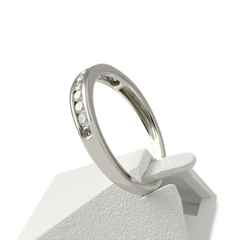 Bague d'occasion or 750 blanc diamants - vue 2