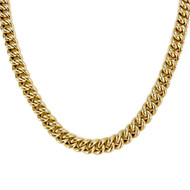 Collier en chute d'occasion or 750 jaune maille gourmette 53,5 cm