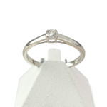 Solitaire d'occasion or 750 blanc diamant - vue 1