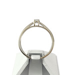 Solitaire d'occasion or 750 blanc diamant - vue 3