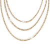 Collier triple rang d'occasion or 750 jaune perles de culture de Chine 45 à 50 cm - vue V1