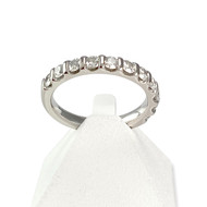 Bague d'occasion or 750 blanc diamants