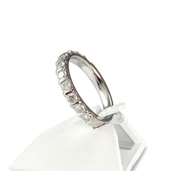 Bague d'occasion or 750 blanc diamants