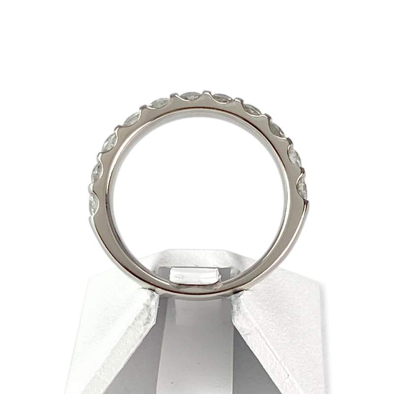 Second hand gold 750 white diamonds ring - view 3