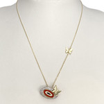 Collier d'occasion or 750 jaune maille forçat 44 cm zirconias laque - vue 2