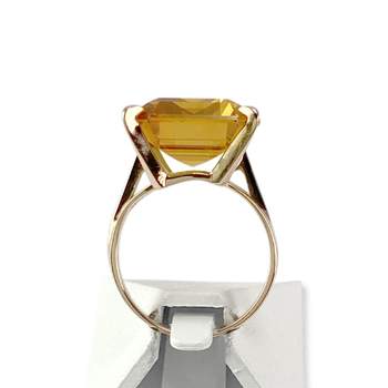 Bague d'occasion or 750 jaune corindon synthétique