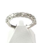Bague d'occasion or 750 blanc diamants - vue 1