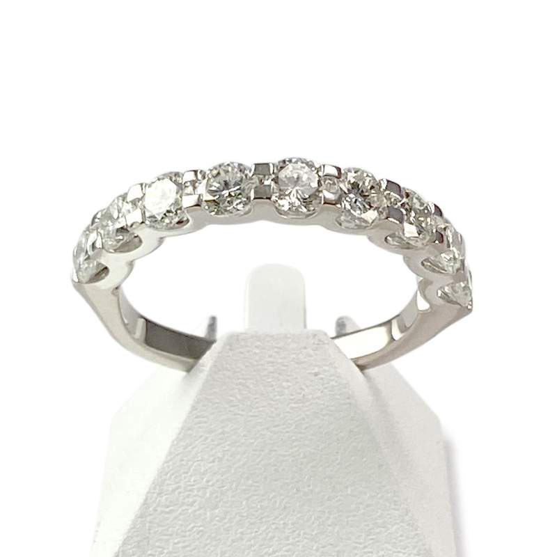 Bague d'occasion or 750 blanc diamants - vue 1
