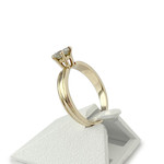 Solitaire d'occasion or 750 jaune diamant - vue 2