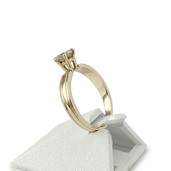 Solitaire d'occasion or 750 jaune diamant