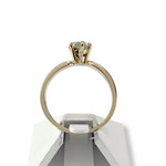 Solitaire d'occasion or 750 jaune diamant - vue 3
